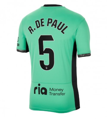 Atletico Madrid Rodrigo De Paul #5 Kolmaspaita 2023-24 Lyhyet Hihat